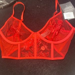 34C sexy red Bralette